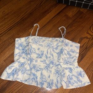 a new day Blue Floral Camisole